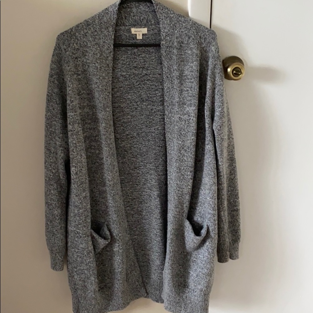 Gray oversized cardigan
